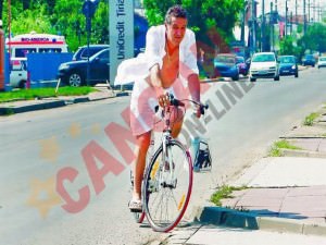 FOTO: Gigi şi Victor Becali s-au întrecut cu bicicletele prin Piepera