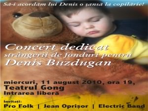 concert umanitar pentru un denis, astă seară la teatrul gong