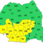 Cod galben de ploi şi vijelii în sudul judeţului Sibiu