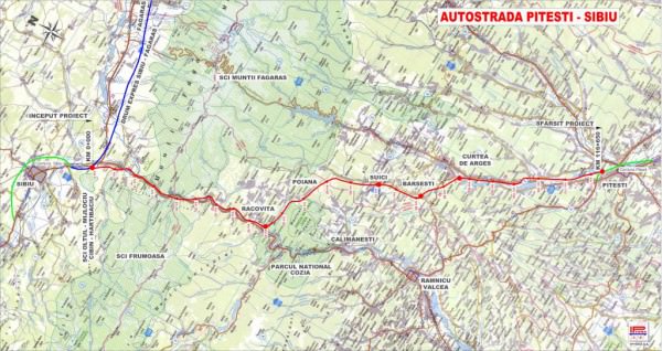 plan autostrada sibiu-pitesti