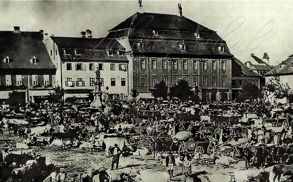 hermannstadt ,sibiu, nagyszeben - großer ring ,piaţa mare - 1898