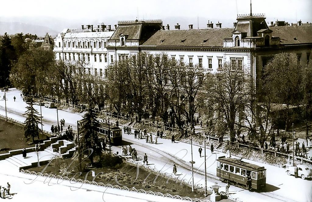 hermannstadt ,sibiu, nagyszeben - hermanns platz ,piaţa unirii - hotel bulevard - 1936