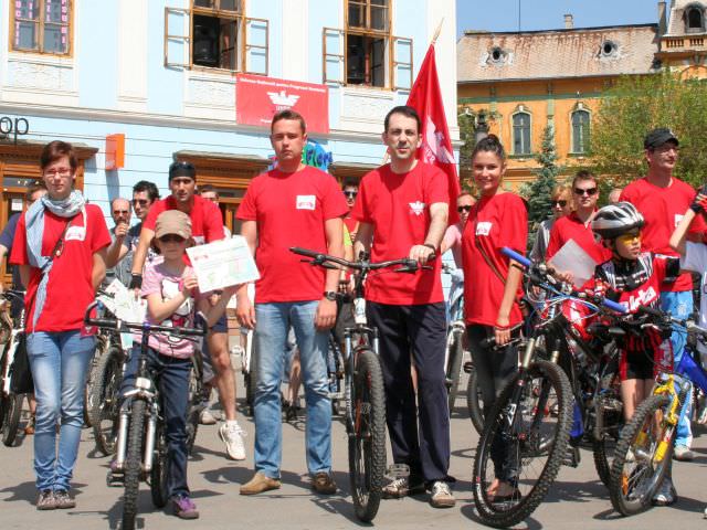 unpr mediaş a scos medieşenii la o plimbare cu bicicleta