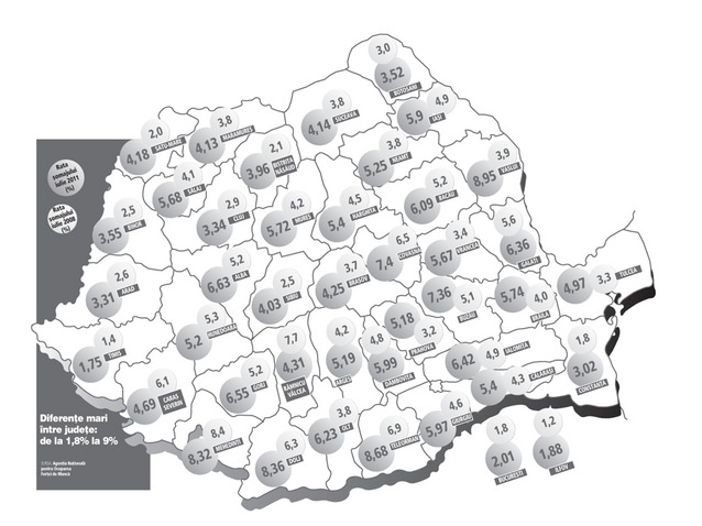 topul judeţelor cu cei mai puţini şomeri: sibiul rămâne cu o rată de peste 4 la sută