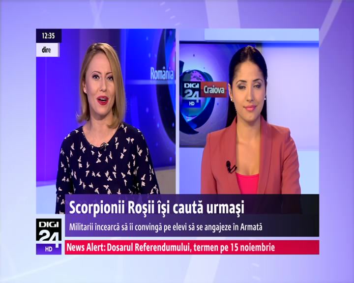 Craiova. „Scorpionii roșii” încearcă să îi convingă pe elevi să aleagă o carieră militară