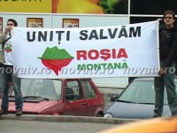 video protest roşia montană şi gaze de şist în faţa casei gazelor naturale