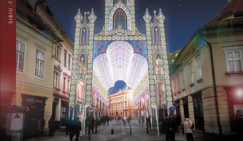 Peste 50.000 de leduri luminează Bălcescu în weekend la Sibiu Lights and More