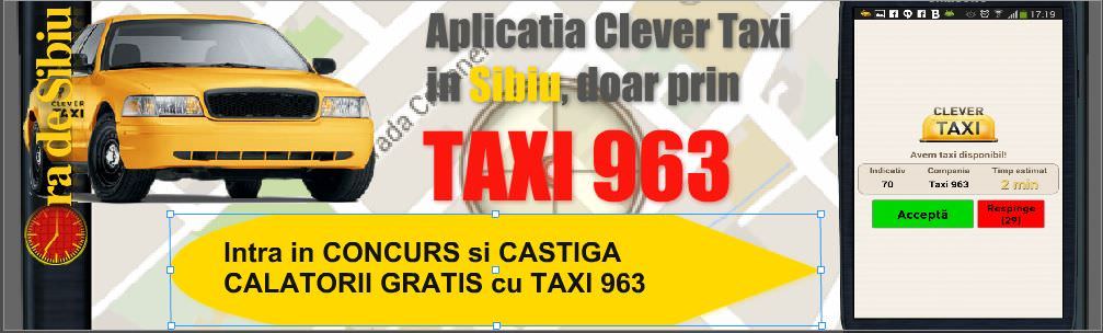 super concurs câștigă călătorii gratis cu taxi 963 si ora de sibiu