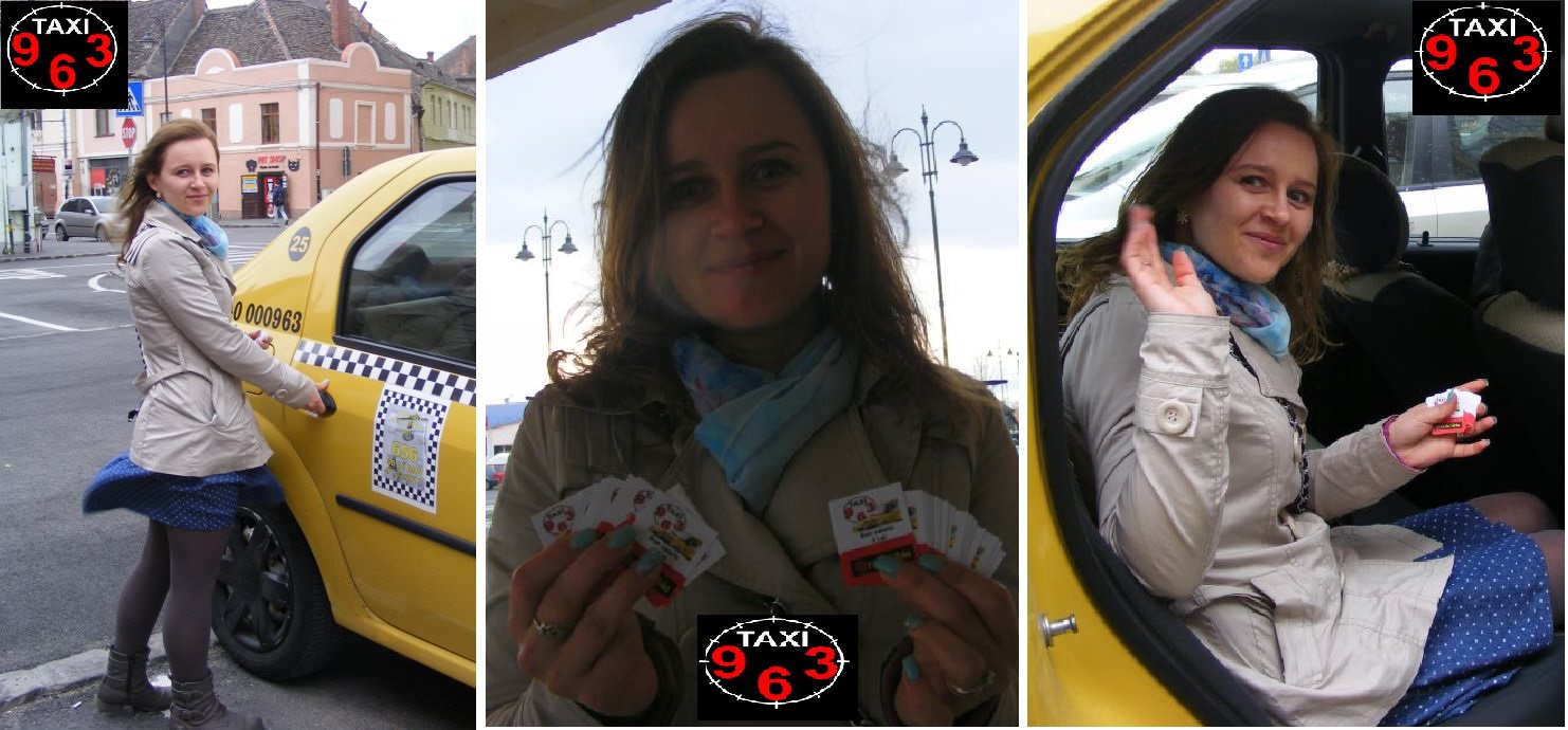 video foto ea este sibianca ce se va plimba gratis prin sibiu cu taxi 963 timp de o lună de zile!