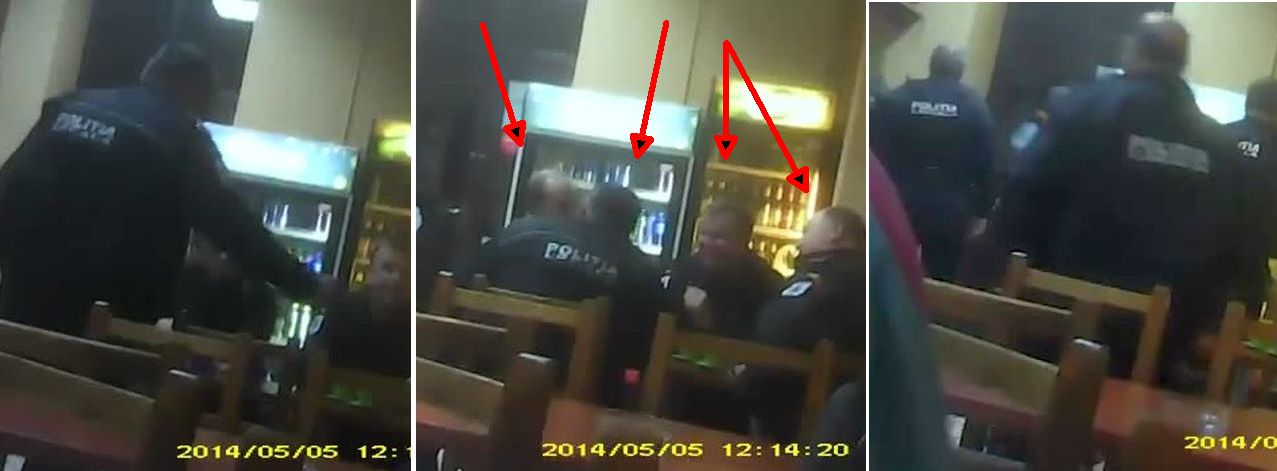 VIDEO Polițiști locali din Sibiu filmați într-un bar în timpul serviciului. Vezi reacția lui Iohannis!