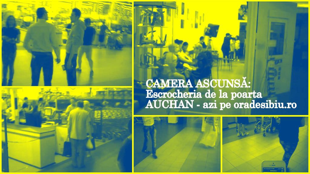 VIDEO FOTO CAMERA ASCUNSĂ Escrocheriile de la intrarea în Auchan. Cum sunt păcăliți sibienii că ajung vedete de modeling! (EXCLUSIV)