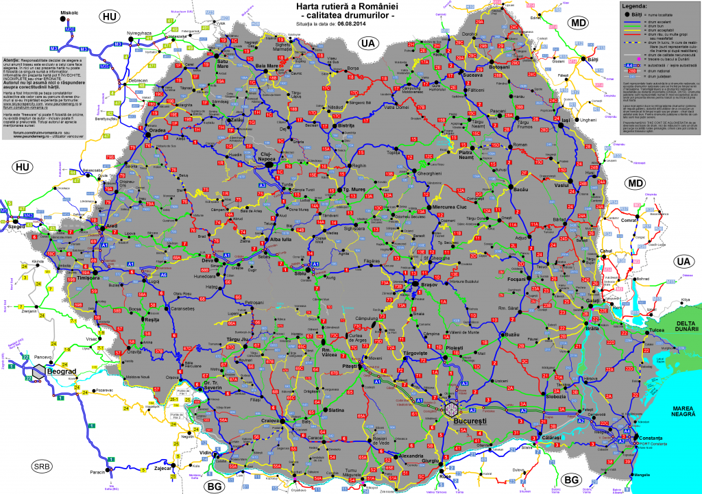 calitatea drumurilor din românia | harta pe care trebuie s-o vadă toţi şoferii!