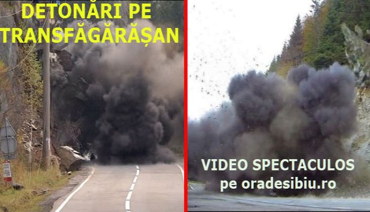 video detonări de stânci pe transfăgărășan. trafic întrerupt opt ore! (imagini spectaculoase)