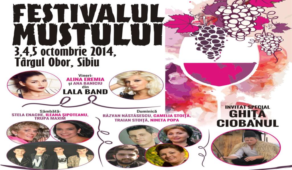 alina eremia, stela enache, maxim, ghiță ciobanul și mulți alții vin la festivalul mustului din sibiu