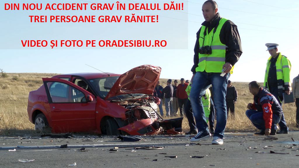 video foto – din nou accident grav în dealul dăii. trei persoane rănite, trafic blocat total!