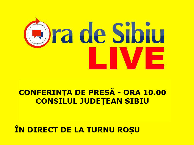 live video – conferință de presă a consiliului județean sibiu la turnu roșu. vezi în direct la ora 10.00!