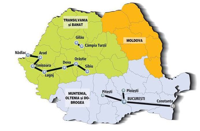 ce trebuie sa stii despre scumpele noastre drumuri! vezi harta autostrazilor in functie de regiunile istorice!