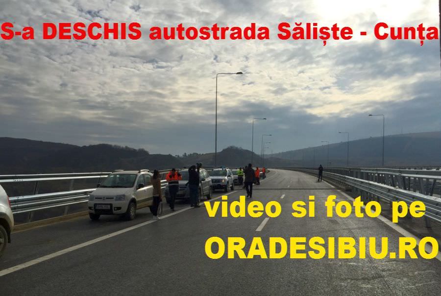 s-a deschis autostrada săliște - cunța. ponta a venit în inspecție, dar nu s-a oprit! (video foto)