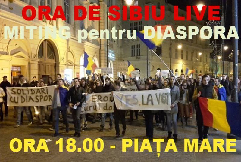 video foto: miting de susținere a românilor din dispora în piața mare. peste 3.000 de participanți!