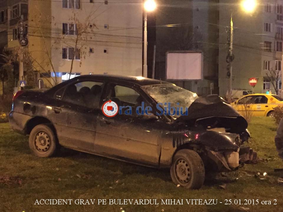 accident grav pe bulevardul mihai viteazu - video - au zburat peste giratoriu! - galerie foto