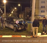 accident grav pe bulevardul mihai viteazu - video - au zburat peste giratoriu! - galerie foto