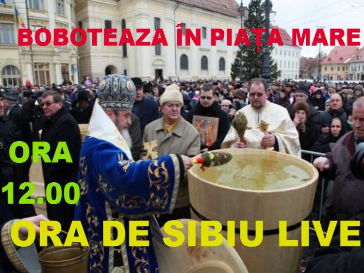 ora de sibiu live: boboteaza în piața mare – peste 10.000 de credincioși așteptați la slujbă! (12:00)