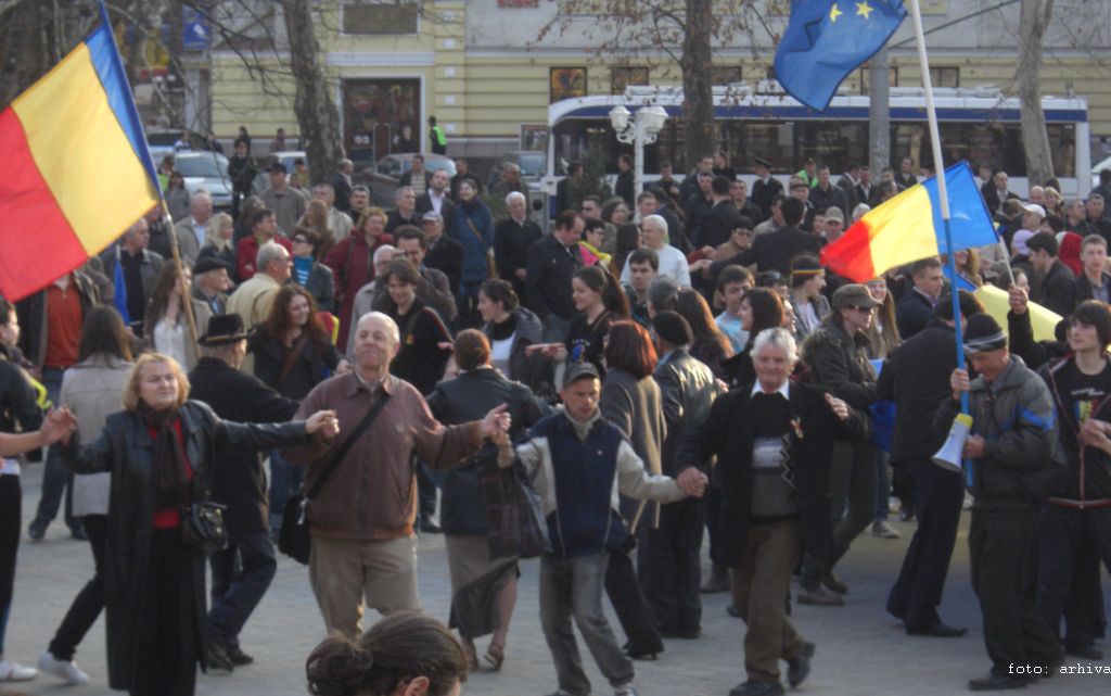 hora unirii în față la cercul militar din sibiu