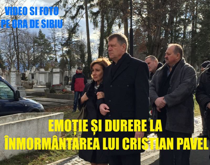 video foto durere la înmormântarea lui cristian pavel. președintele vizibil emoționat!