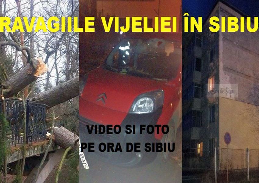 video foto vijelia a devastat sibiul. dezastru în sub arini, pe arghezi și mirăslău