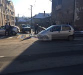 update video foto - o femeie a fost lovită în plin de o mașină pe trotuar pe teclu