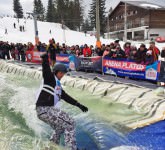 VIDEO FOTO Ambarcațiuni trăznite pe pârtie la Păltiniș la Slide and Freeze