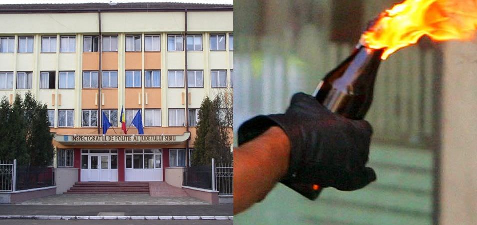 alertă în sibiu. un recidivist a atacat sediul poliței cu cocktailuri molotov!