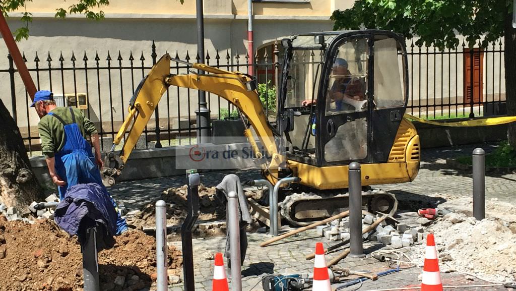 încă un șantier, încă un tronson de stradă închis la sibiu. cum decurg lucrările în oraș!