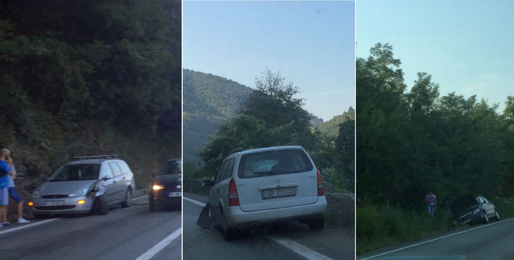 video foto trei accidente în mai puțin de trei ore pe valea oltului. cinci persoane rănite!