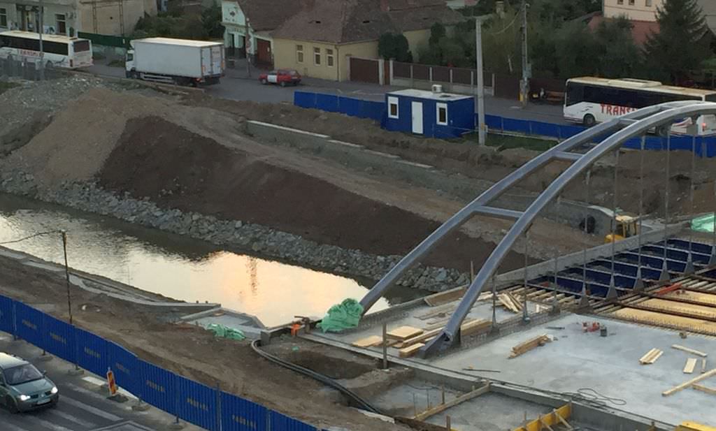 video foto lucrările la noul pod peste cibin. super veste pentru sibieni!