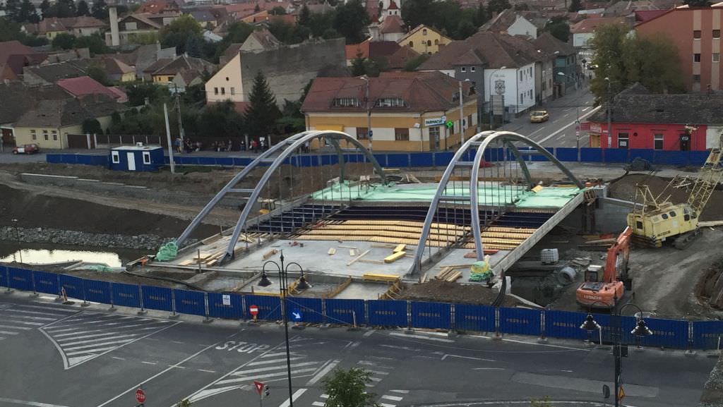 video foto lucrările la noul pod peste cibin. super veste pentru sibieni!