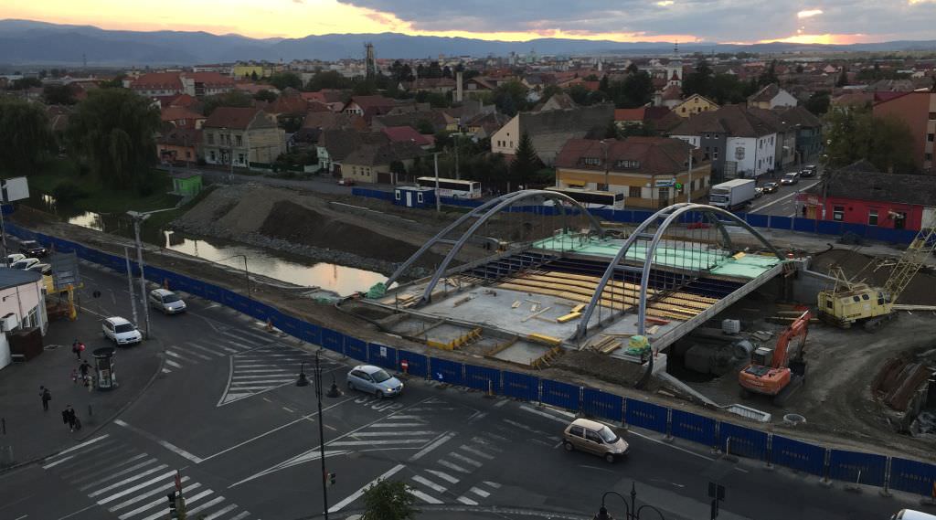 video foto lucrările la noul pod peste cibin. super veste pentru sibieni!