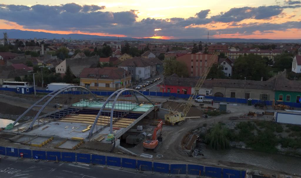 video foto lucrările la noul pod peste cibin. super veste pentru sibieni!