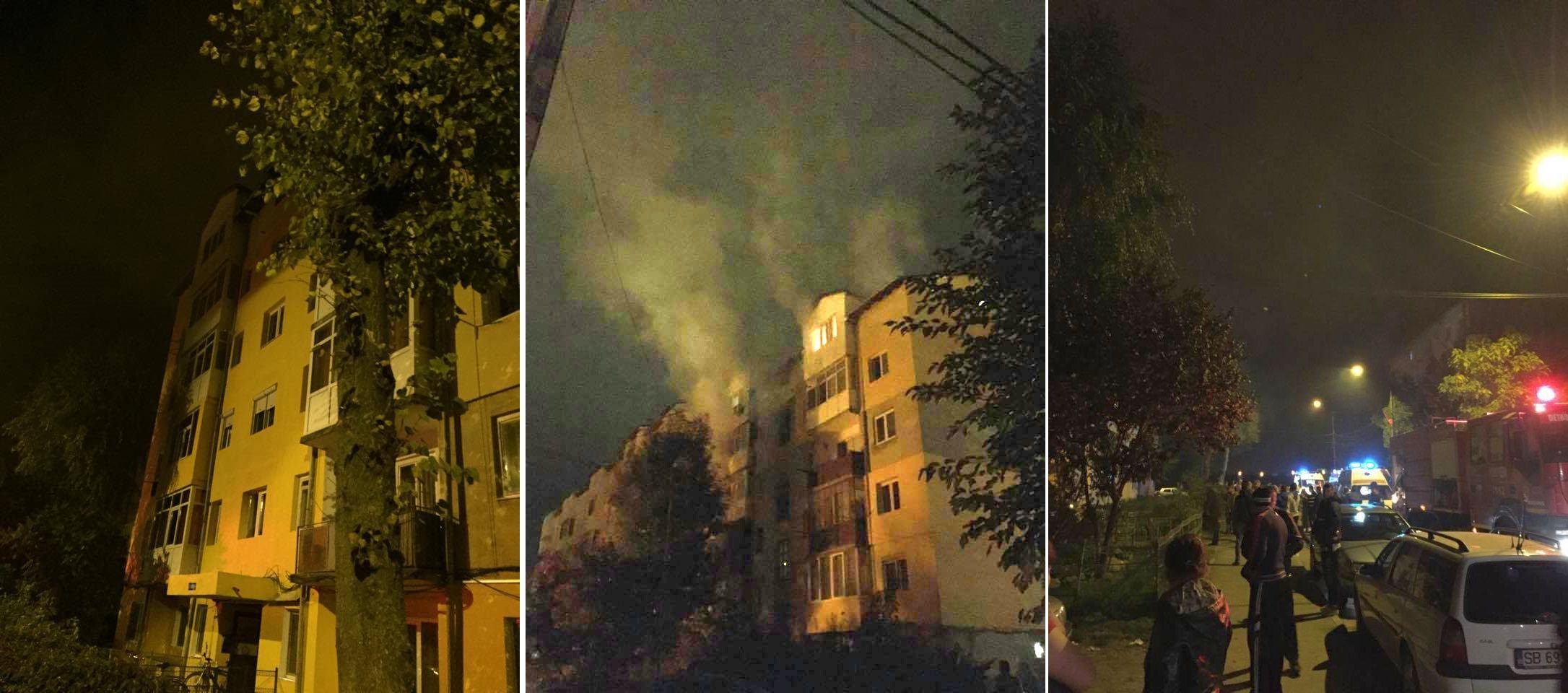 update foto – incendiu violent în țiglari. un tânăr s-a aruncat pe geam, iar alte 42 de persoane au fost evacuate!