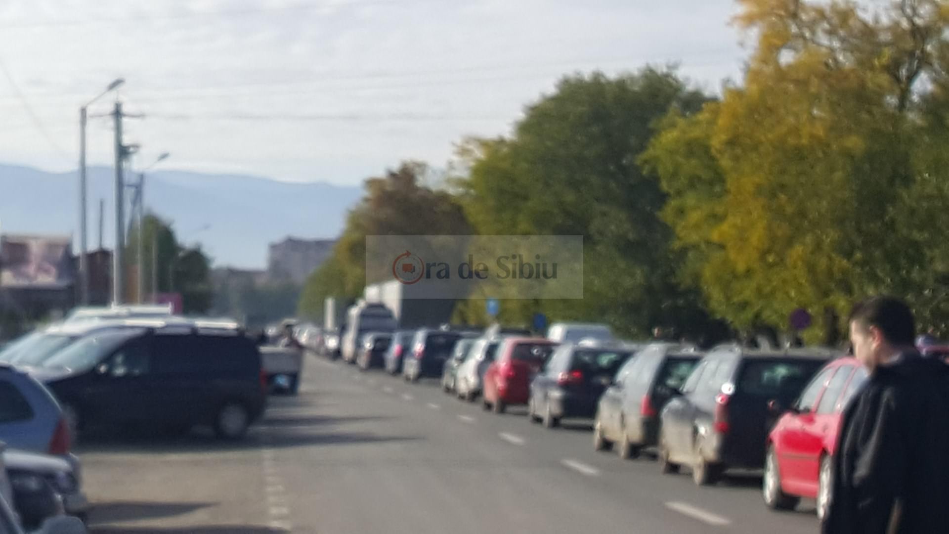 video foto trafic paralizat la intrarea în sibiu dinspre mediaș. se circulă bară la bară!