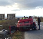 video foto – accident spectaculos pe drumul hoților. trei copii și două femei, victime!