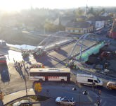 VIDEO FOTO Se toarnă asfaltul pe noul pod peste Cibin. Trafic afectat în zonă!