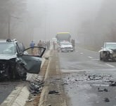 FOTO VIDEO Accident cumplit între Sibiu și Rășinari. Un șofer beat a intrat pe contrasens și s-a tamponat frontal cu o altă mașină