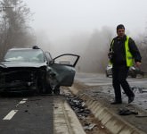 FOTO VIDEO Accident cumplit între Sibiu și Rășinari. Un șofer beat a intrat pe contrasens și s-a tamponat frontal cu o altă mașină