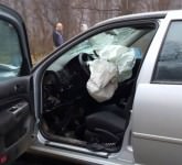 FOTO VIDEO Accident cumplit între Sibiu și Rășinari. Un șofer beat a intrat pe contrasens și s-a tamponat frontal cu o altă mașină