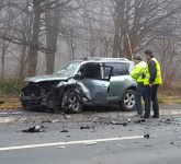 FOTO VIDEO Accident cumplit între Sibiu și Rășinari. Un șofer beat a intrat pe contrasens și s-a tamponat frontal cu o altă mașină