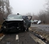 FOTO VIDEO Accident cumplit între Sibiu și Rășinari. Un șofer beat a intrat pe contrasens și s-a tamponat frontal cu o altă mașină