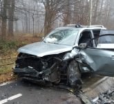 FOTO VIDEO Accident cumplit între Sibiu și Rășinari. Un șofer beat a intrat pe contrasens și s-a tamponat frontal cu o altă mașină