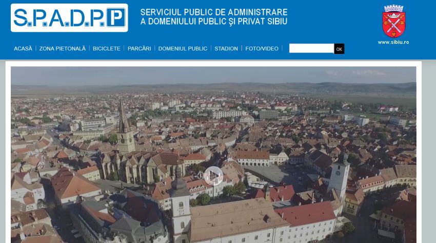 serviciul public de administrare a domeniului public are propriul site de web. cum e structurat!