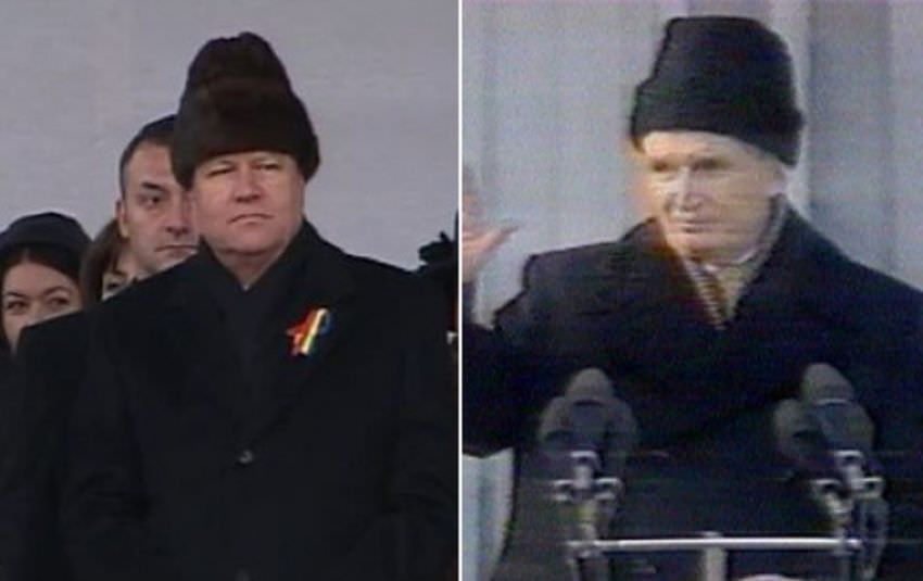 FOTO – Iohannis comparat cu Ceaușescu. Ziarele centrale l-au taxat pentru căciula purtată la Iași!